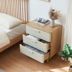 Commode Ferrersp 70x60x40 cm eikenkleurig havermout en natur, Verzenden, Nieuw