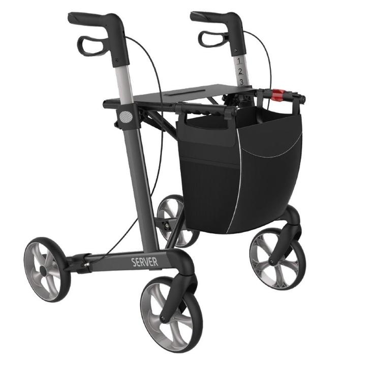 Rehasense Server lichtgewicht rollator STANDARD - Antraciet, Diversen, Rollators, Ophalen of Verzenden