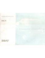 1997 SEAT INCA INSTRUCTIEBOEKJE NEDERLANDS