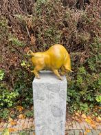 Bronzen stier modern - Tuinsculptuur -38x20x27cm - 6Kg, Tuin en Terras, Tuinbeelden, Verzenden, Nieuw, Metaal, Dierenbeeld