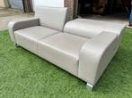 Bank LEOLUX B flat bankstel relax grijs leer design sofa, Huis en Inrichting, Banken | Bankstellen, Design, Driepersoons, Rechte bank