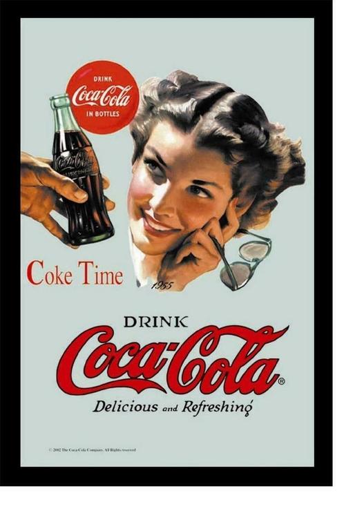 Coca- Cola delicious and refreshing spiegel, Huis en Inrichting, Woonaccessoires | Spiegels, Nieuw, Verzenden