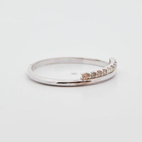 Zonder Minimumprijs - Ring 14 kt. - 0.12ct. tw. Diamant, Sieraden, Tassen en Uiterlijk, Ringen