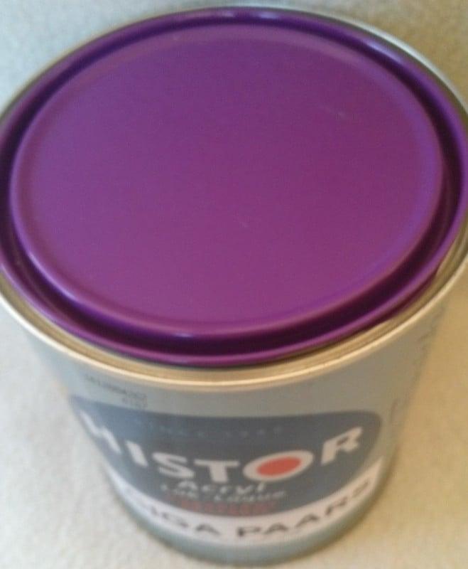 GIGA PAARS - Zijdeglans 1 liter - Terpentine basis -, Doe-het-zelf en Verbouw, Verf, Beits en Lak, Verf, Paars, Nieuw, Ophalen of Verzenden