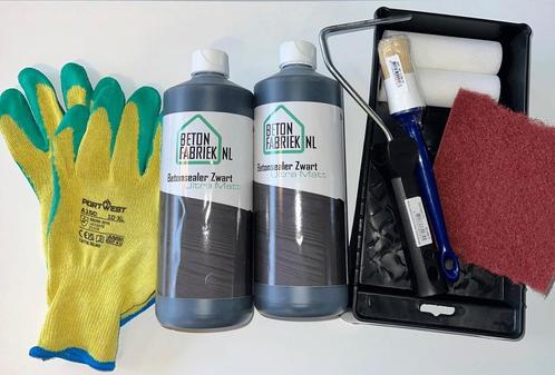 VOORJAARSKNALLER betoncoating zwart - coating aanbieding, Doe-het-zelf en Verbouw, Verf, Beits en Lak, Minder dan 5 liter, Zwart