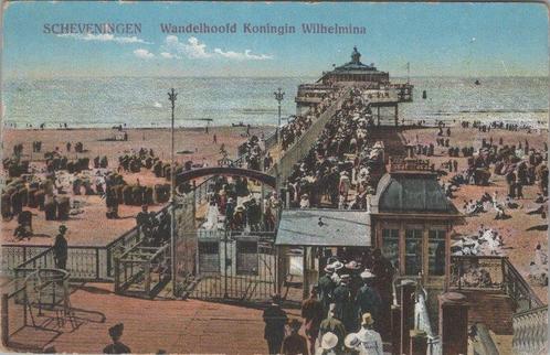 SCHEVENINGEN - Wandelhoofd Koningin Wilhelmina, Verzamelen, Ansichtkaarten | Nederland, Verzenden