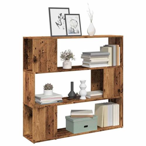 vidaXL Boekenkast/kamerscherm 100x24x94 cm oud houtkleurig, Huis en Inrichting, Kasten | Boekenkasten, Nieuw, Overige houtsoorten