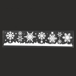 Raamsticker kerst | PEHA | 9.5 x 40 cm (Sneeuwvlokken), Diversen, Kerst, Nieuw, Verzenden