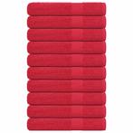vidaXL Handdoeken 10 st 100x200 cm 360 g/m² 100% katoen rood, Verzenden, Nieuw, Rood