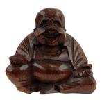 Houten Beeld Happy Boeddha (7 cm), Huis en Inrichting, Woonaccessoires | Boeddhabeelden, Nieuw, Verzenden