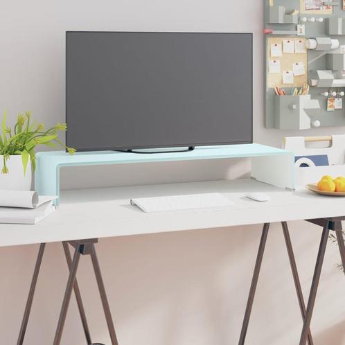 vidaXL Tv-meubel/monitorverhoger 80x30x13 cm glas groen, Huis en Inrichting, Kasten | Televisiemeubels, Nieuw, Verzenden