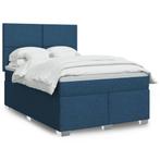 vidaXL Boxspring met matras stof blauw 160x200 cm, 200 cm, Stof, 160 cm, Verzenden