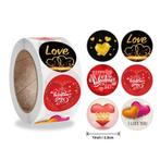 500 Stickers Labels Rol Love & Valentine rol sluit etiketten, Ophalen of Verzenden, Nieuw