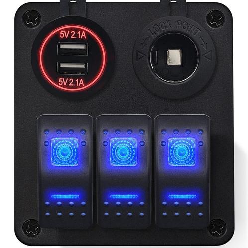 ProRide Schakelpaneel 12V voor Auto/Boot - USB Lader 2, Doe-het-zelf en Verbouw, Elektra en Kabels, Nieuw, Verzenden