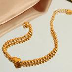 Retro Hart Goudkleur Dames Kralen Armbanden, Sieraden, Tassen en Uiterlijk, Armbanden, Verzenden, Nieuw