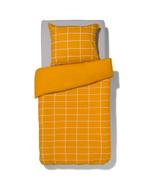 HEMA Dekbedovertrek polykatoen 140x200 ruit geel, Huis en Inrichting, Verzenden, Nieuw