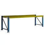 Werktafel frame blauw/geel, gebruikt - 370x110x120cm, Doe-het-zelf en Verbouw, Overige Doe-het-zelf en Verbouw, Ophalen of Verzenden