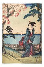 Giuri Tessuti Utagawa Hiroshige - Wandtapijt  - 135 cm - 90