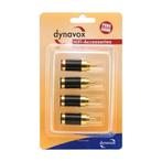 Dynavox Audio Cinch Stekker - Carbon - 4 stuks - rood/Zwart, Verzenden, Nieuw