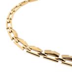 Gouden fantasieschakel ketting | 43 cm (gouden ketting), Sieraden, Tassen en Uiterlijk, Kettingen, Ophalen of Verzenden, Gebruikt