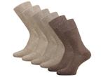 6 paar SQOTTON® Katoenen sokken - Naadloos - Bruin/Beige-mix, Verzenden, Nieuw