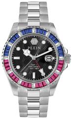 Philipp Plein PWPZA0124 GMT-I Challenger Baguettes horloge, Overige merken, Staal, Staal, Verzenden