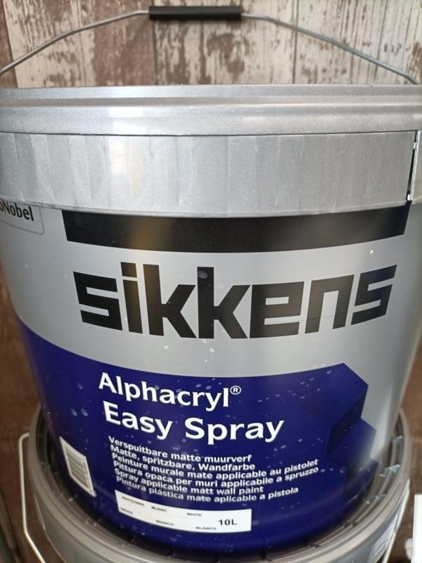 Sikkens Alphacryl Easy Spray - 10 liter - Wit, Doe-het-zelf en Verbouw, Verf, Beits en Lak, Nieuw, Verzenden