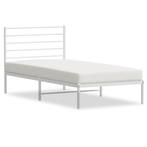 Bedframe wit 90x200 - Retourdeal! Stevig & Stijlvol - 35%, Huis en Inrichting, Slaapkamer | Bedden, 90 cm, Eenpersoons, Wit, Nieuw