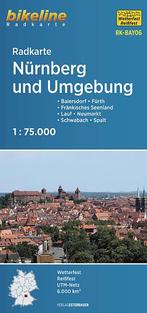 Fietskaart Nürnberg Und Umgebung (RK-BAY06) Bikeline, Boeken, Atlassen en Landkaarten, Nieuw, Verzenden