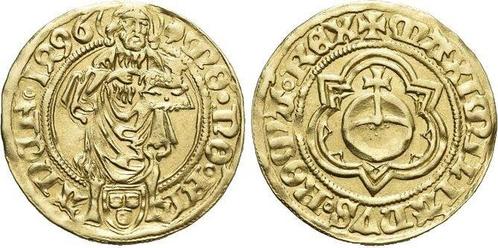 Goudgulden 1496 Frankfurt-kaiserliche en koenigliche Muen..., Postzegels en Munten, Munten | Europa | Niet-Euromunten, Verzenden