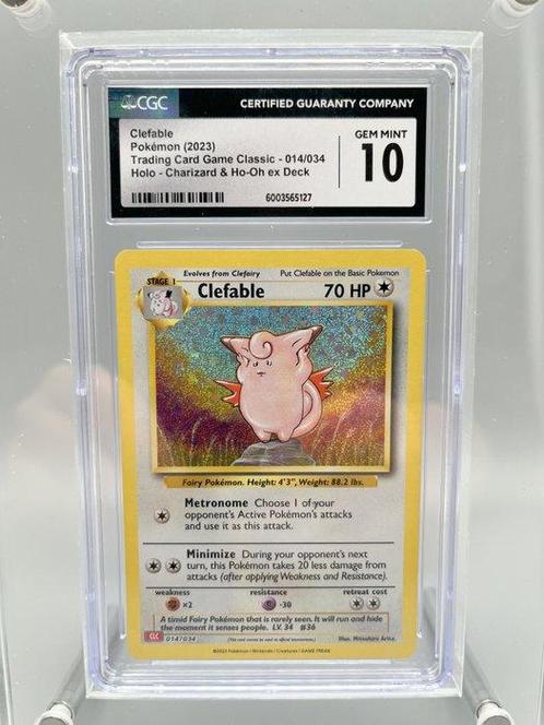 The Pokémon Company Graded card - Clefable Holo - CGC 10, Hobby en Vrije tijd, Verzamelkaartspellen | Pokémon