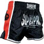 Super Pro Muay Thai Kickboks Broek Stripes Zwart Rood, Kleding | Heren, Sportkleding, Nieuw, Ophalen of Verzenden, Maat 56/58 (XL)