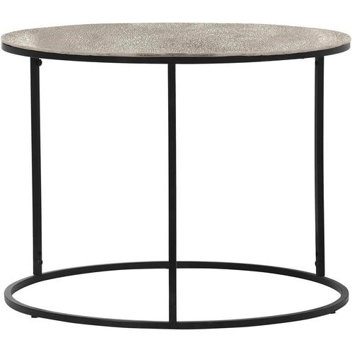Bijzettafel - Trion Pado - 60cm - Rond - Zwart - Zilver -, Huis en Inrichting, Tafels | Eettafels, Nieuw, Overige materialen, Ophalen of Verzenden