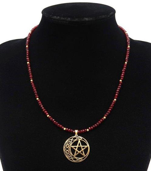 Rubis - Samengestelde ketting van de duivel - Maan en, Antiek en Kunst, Antiek | Boeken en Bijbels