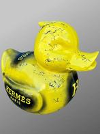 AmsterdamArts - XXL Yellow Hermés inspired Duck statue