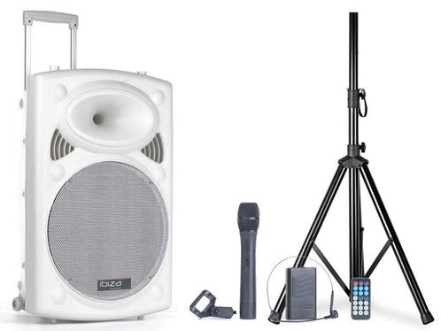 Ibiza Sound PORT12UHF-BT-WH Mobiele Luidspreker Box 700W, Muziek en Instrumenten, Dj-sets en Draaitafels, Nieuw, Overige merken