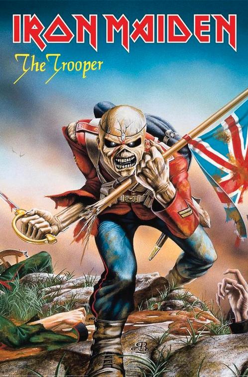 Poster Iron Maiden Trooper 61x91,5cm, Verzamelen, Posters, Nieuw, A1 t/m A3, Verzenden