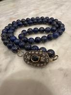 Halsketting - 18 karaat Geel goud Saffier - Diamant -, Sieraden, Tassen en Uiterlijk, Kettingen, Nieuw