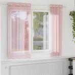 vidaXL Gordijnen voile met doorvoertules 2 st 140x175 cm, Verzenden, Nieuw