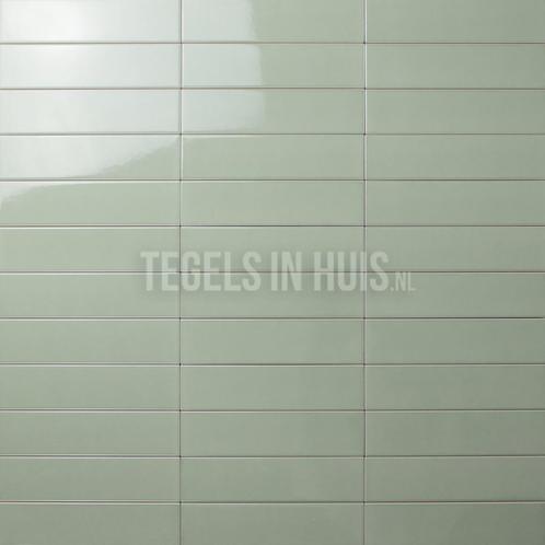 Wandtegel costa nova tansy groen glans 5x20 ideaal voor, Doe-het-zelf en Verbouw, Tegels, Wandtegels, Nieuw, 10 m² of meer, Keramiek
