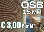 OSB platen met schoonheidsfoutje. 15mm € 3.00 per M² excl., Doe-het-zelf en Verbouw, Platen en Panelen, Ophalen, Nieuw, Hout, Minder dan 20 mm
