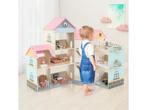 Costway Poppenhuis - 3 Verdiepingen met 42 Accessoires - 107, Verzenden, Nieuw