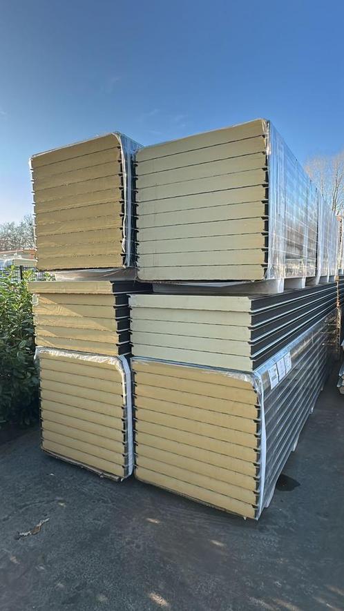 Wandpaneel, sandwichpaneel, Antraciet, 100 mm, 51st. 5000 mm, Doe-het-zelf en Verbouw, Platen en Panelen, Nieuw