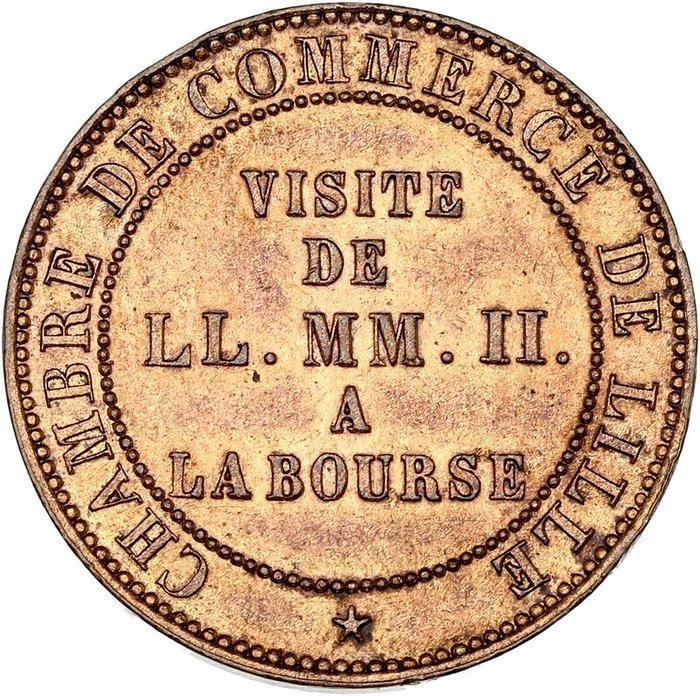 Frankrijk. Napoléon III. 5 Centimes (module) 1853. Visite de, Postzegels en Munten, Munten | Europa | Euromunten