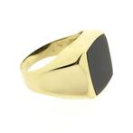 Gouden zegelring met bruine carneool, Gebruikt, Overige kleuren, 20 of groter, Heer