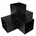 Starx paalverbinder 4-weg  120x120 mm zwart, Verzenden, Nieuw
