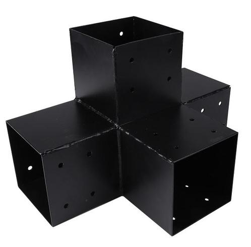 Starx paalverbinder 4-weg  120x120 mm zwart, Doe-het-zelf en Verbouw, IJzerwaren en Bevestigingsmiddelen, Verzenden