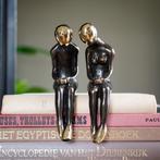 sculptuur, NO RESERVE PRICE - Sitting Couple Sculpture - 15, Antiek en Kunst, Kunst | Designobjecten