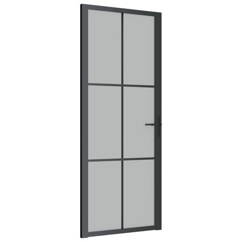 Zwarte Matglazen Binnendeur | Tweedekansje | 83x201,5cm O..., Doe-het-zelf en Verbouw, Deuren en Horren, Nieuw, Binnendeur, 200 tot 215 cm