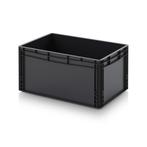 Stapelbak 600x400x320mm, ESD PP, Zwart, gebruikt, Gebruikt, 40 tot 60 cm, 50 tot 75 cm, Bak of Kist